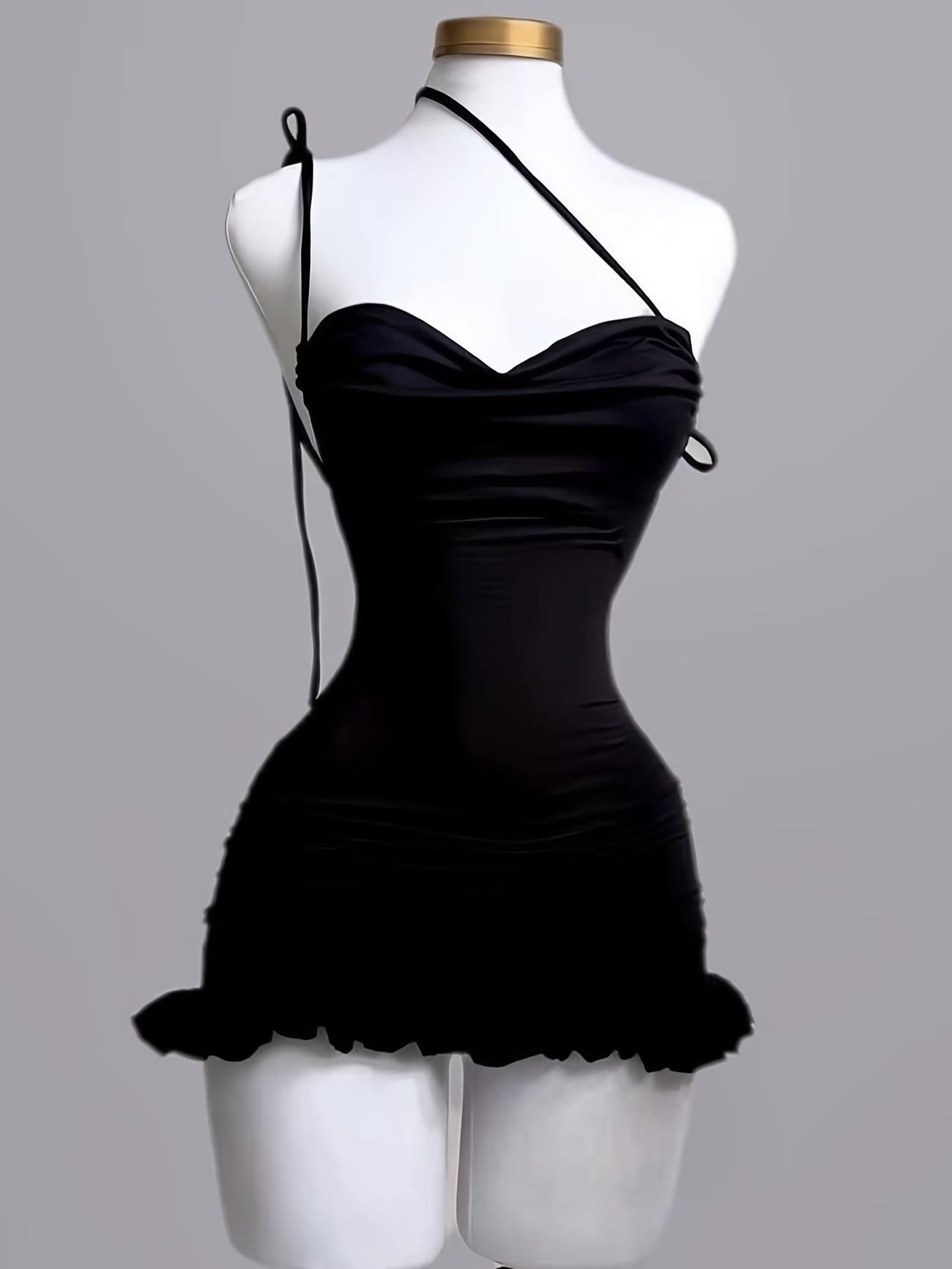 Mini Skirt Open Back Dress
