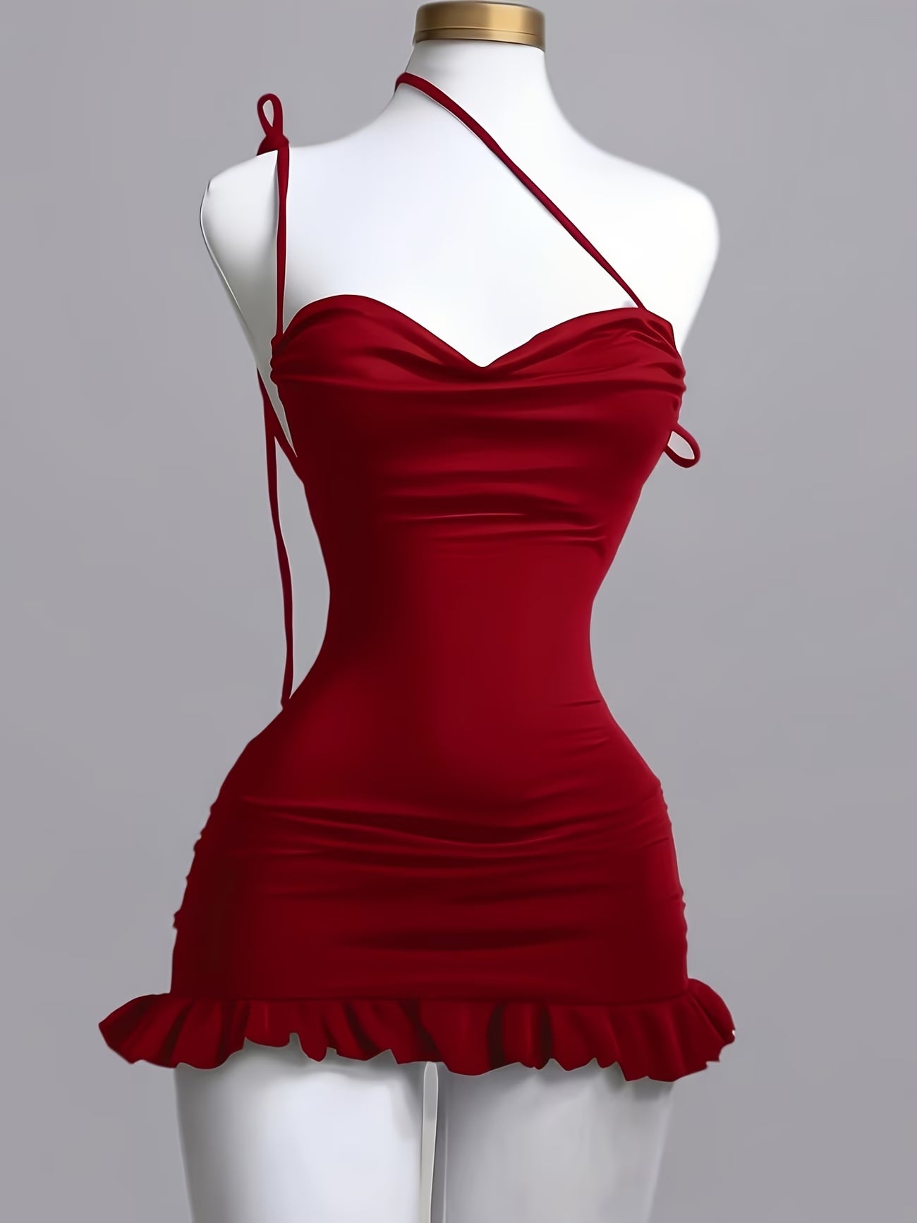 Mini Skirt Open Back Dress