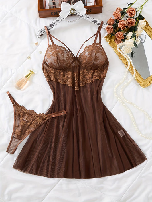 2 Piece See Through Dress