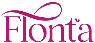 Pink 'Flonta' logo on a white background